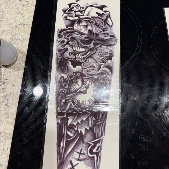 Temporary Tattoo Sleeve Set with Artistic Designs - Picture 2 of 13
